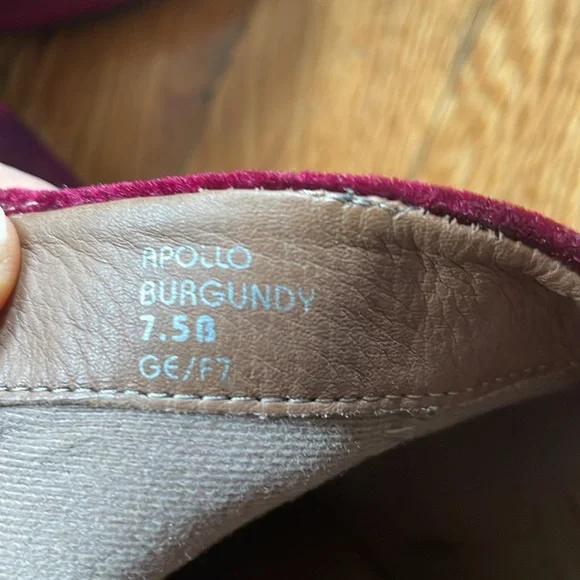 Earthies Apollo Burgundy Velvet Booties - Picture 5 of 5